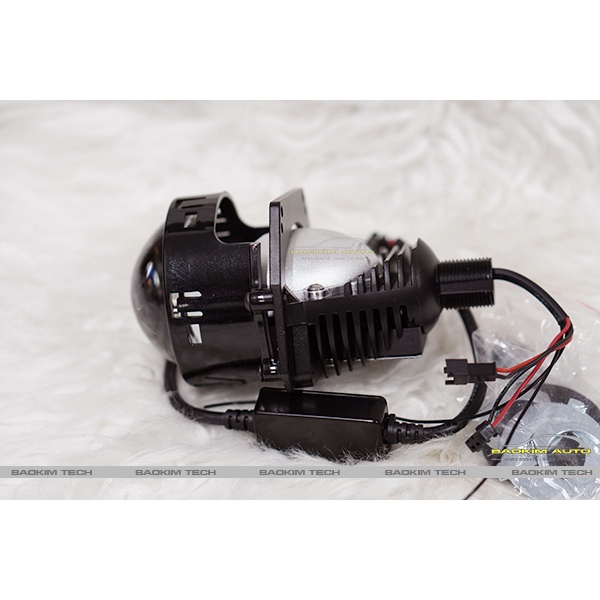 Bi LED B11 chân H4 lúp xanh , 3 inches, bảo hành 3 năm