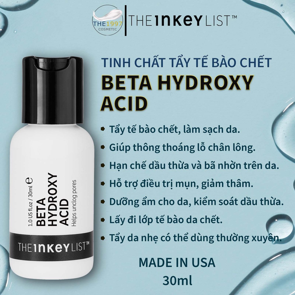 Tinh Chất Tẩy Da Chết The Inkey List Beta Hydroxy Acid