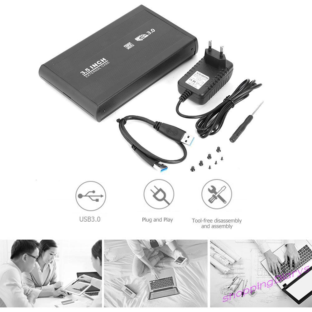 Hộp Đựng Ổ Cứng Ngoài 3.5 Inch Sata Sang Usb 3.0 | BigBuy360 - bigbuy360.vn
