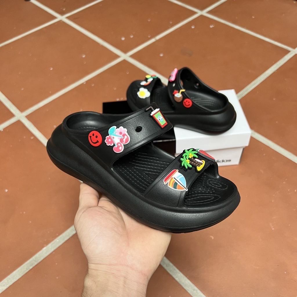 Dép Crocs 2 quai đế cao 5cm