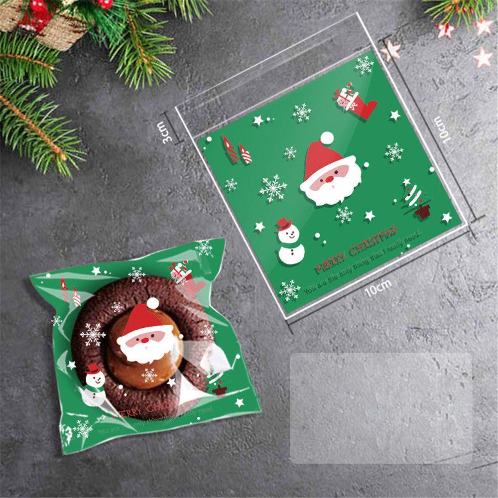 Set 100 Túi Đựng Kẹo Họa Tiết Hoạt Hình Giáng Sinh