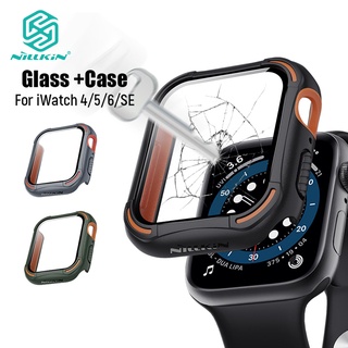 Combo 2in1 Kính + Ốp Nillkin CrashBumper case cho Apple Watch 40mm, 44mm Series 4,5,6,SE chính hãng