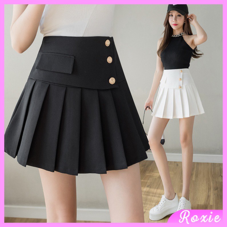 Chân váy ngắn xếp ly có quần trong vintage, Chân váy tennis ngắn cạp cao ulzzang basic - Roxie | BigBuy360 - bigbuy360.vn