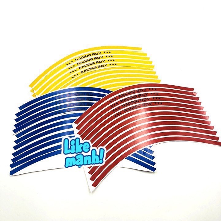 Tem Dán Vành Xe Máy Phản Quang 3M Racing Boy