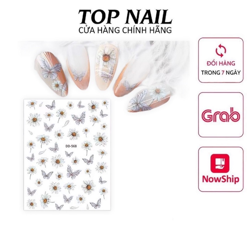 Sticker,hình dán móng hoa bướm trang trí nail