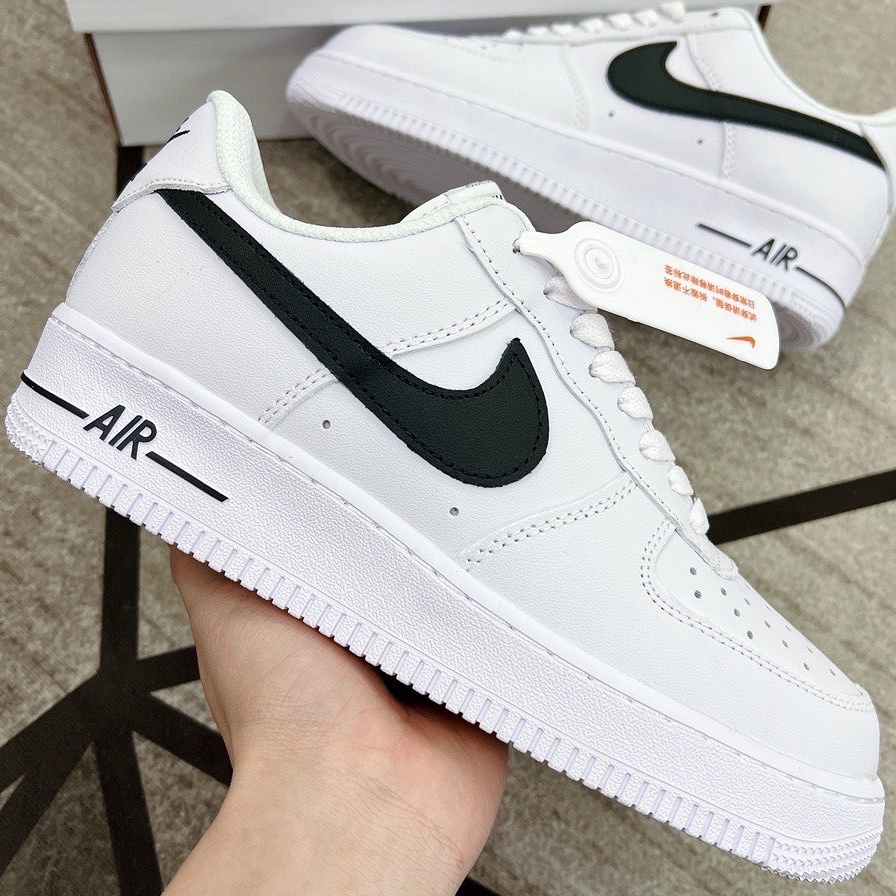 Giày Air Force 1 vệt đen,AF1 móc đen cổ thấp bản cao cấp tặng kèm box bảo vệ