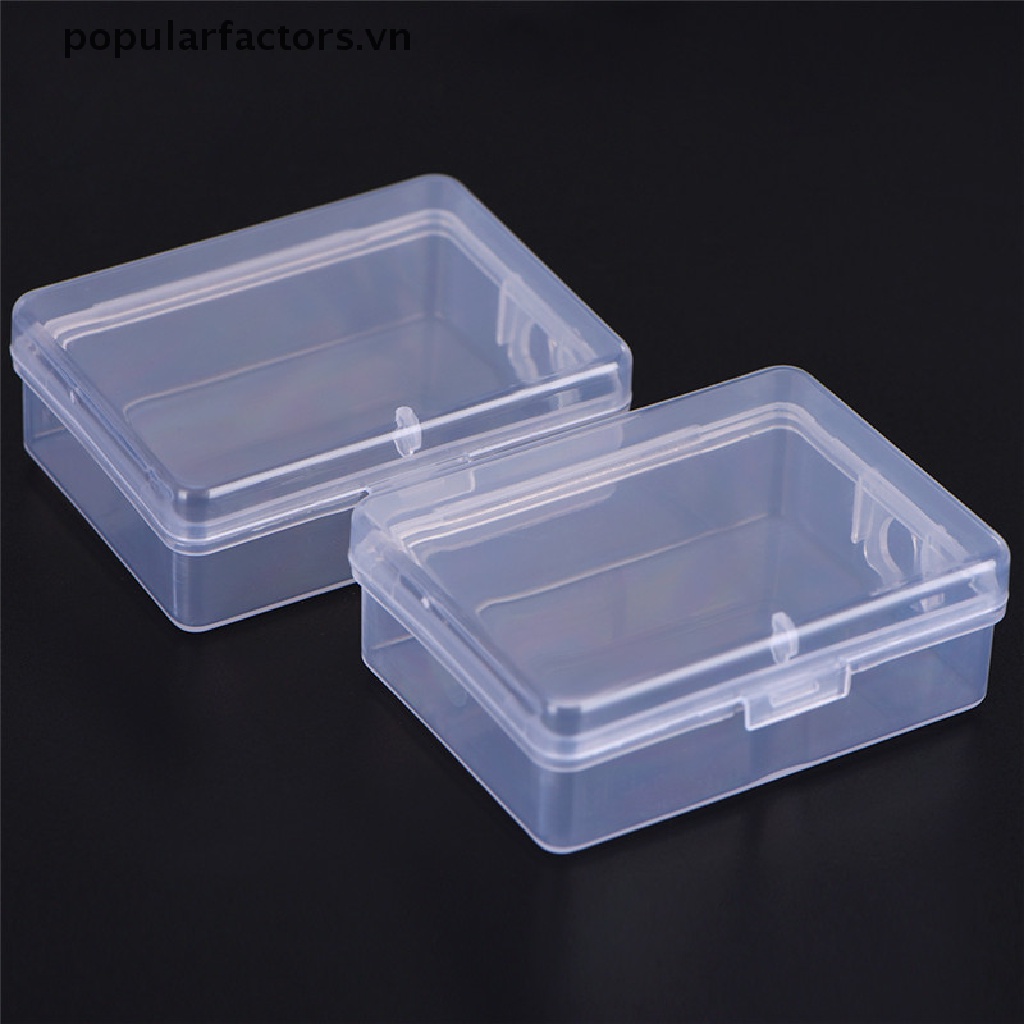 Set 2 Hộp Nhựa Trong Suốt Hình Vuông Đa Năng Dùng Trưng Bày