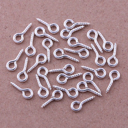 100 Vít Chốt Then Mạ Bạc Xoay Tìm Làm Nữ Trang Thủ Công DIY