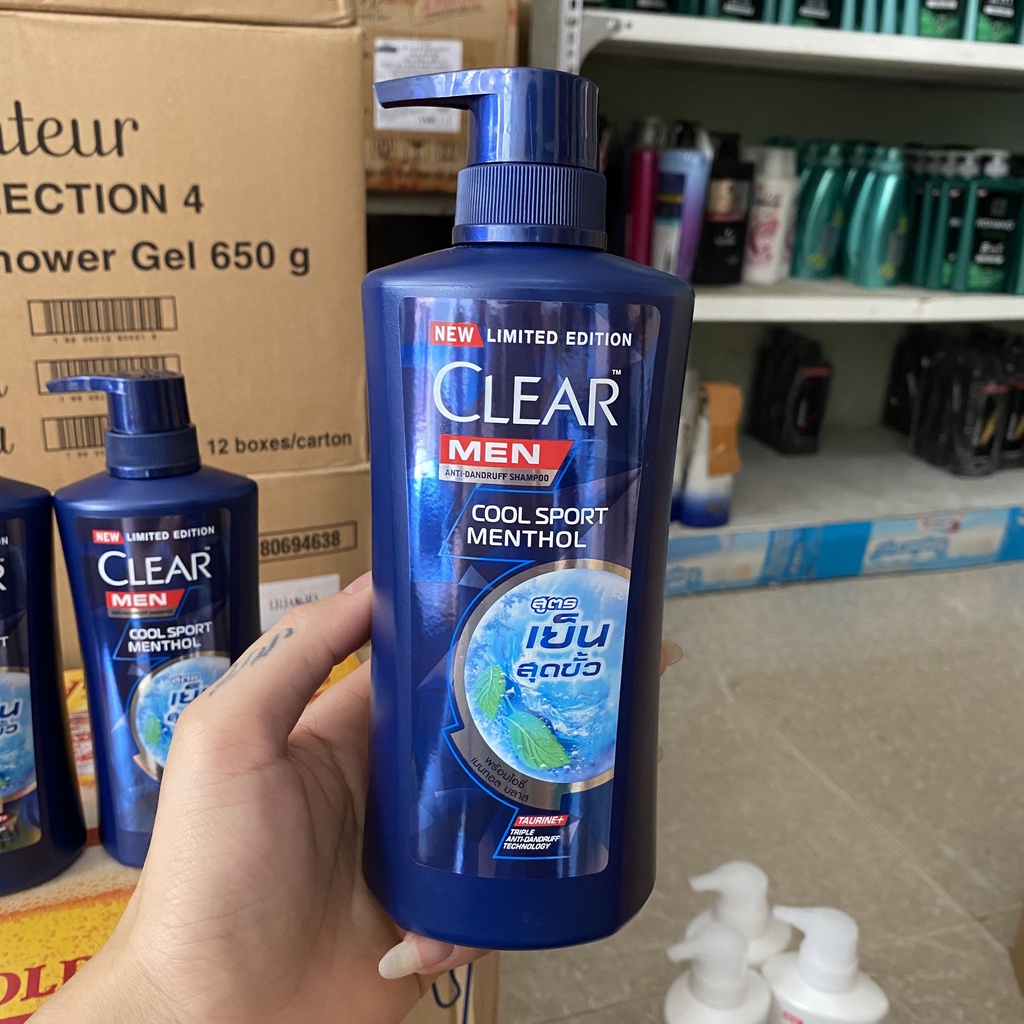 Dầu gội Thái Lan Clear Men cool sport method bạc hà 410ml