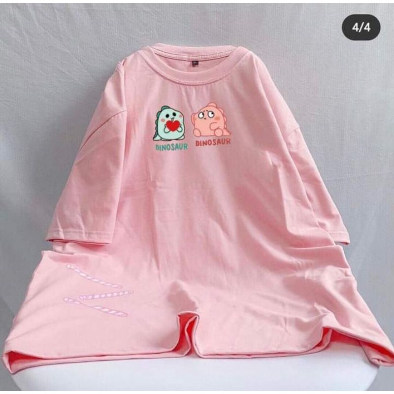 🌺🌺 Phông lỡ hồng hình cute basic🌺🌺