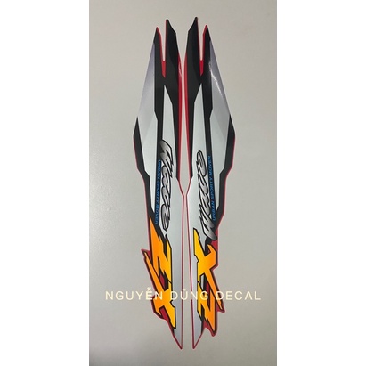 Nguyên bộ tem  Wave ZX màu đỏ đen_ NguyenDungDecal