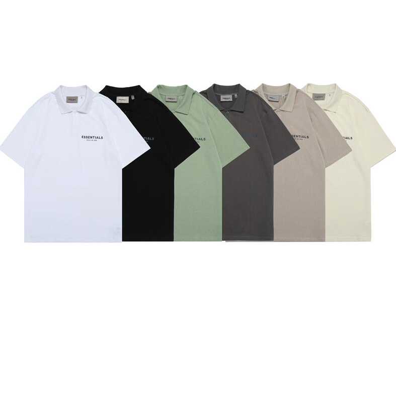 Áo thun cotton tay ngắn in chữ ESSENTIALS thời trang