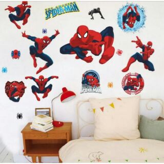 Decal dán tường hoạt hình người nhện Spider man