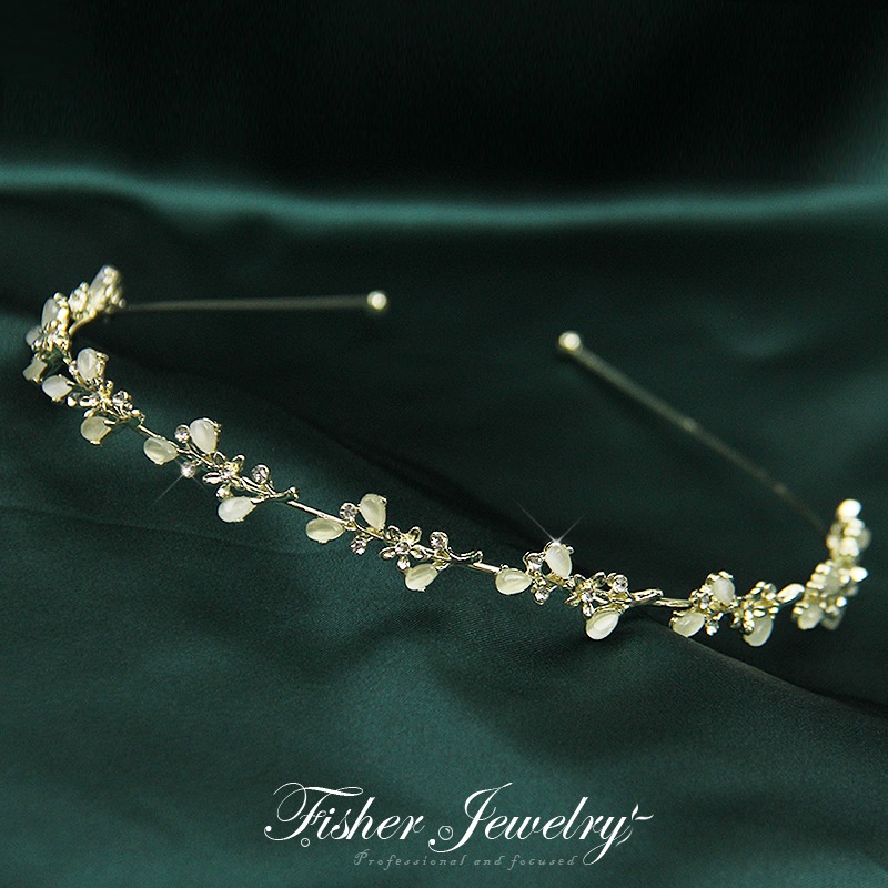 Băng Đô Kim Loại Mỏng Hình Mắt Mèo Đính Đá Phong Cách Retro Siêu Đẹp