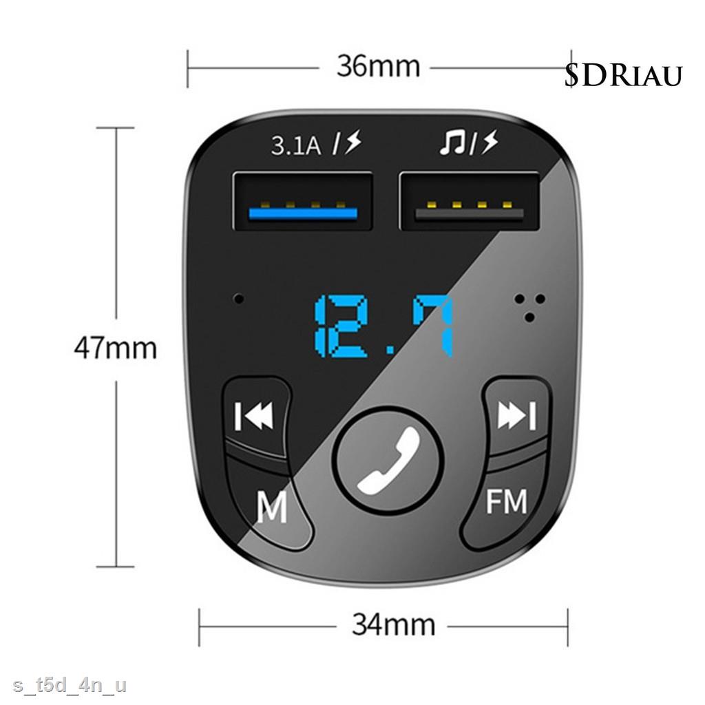 Loại Tốt Bộ Sạc Ô Tô Hỗ Trợ Nghe Nhạc Mp3 Kết Nối Bluetooth 5.0 Kèm Phụ Kiện Chất Lượng Cao