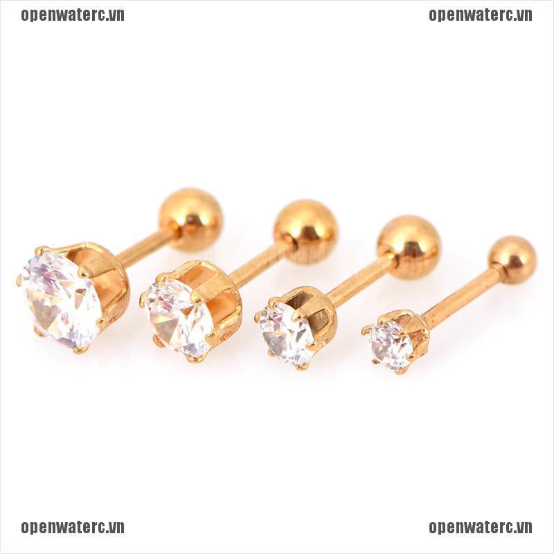 1 Đôi Khuyên Xỏ Tai Bằng Thép Titan Cao Cấp