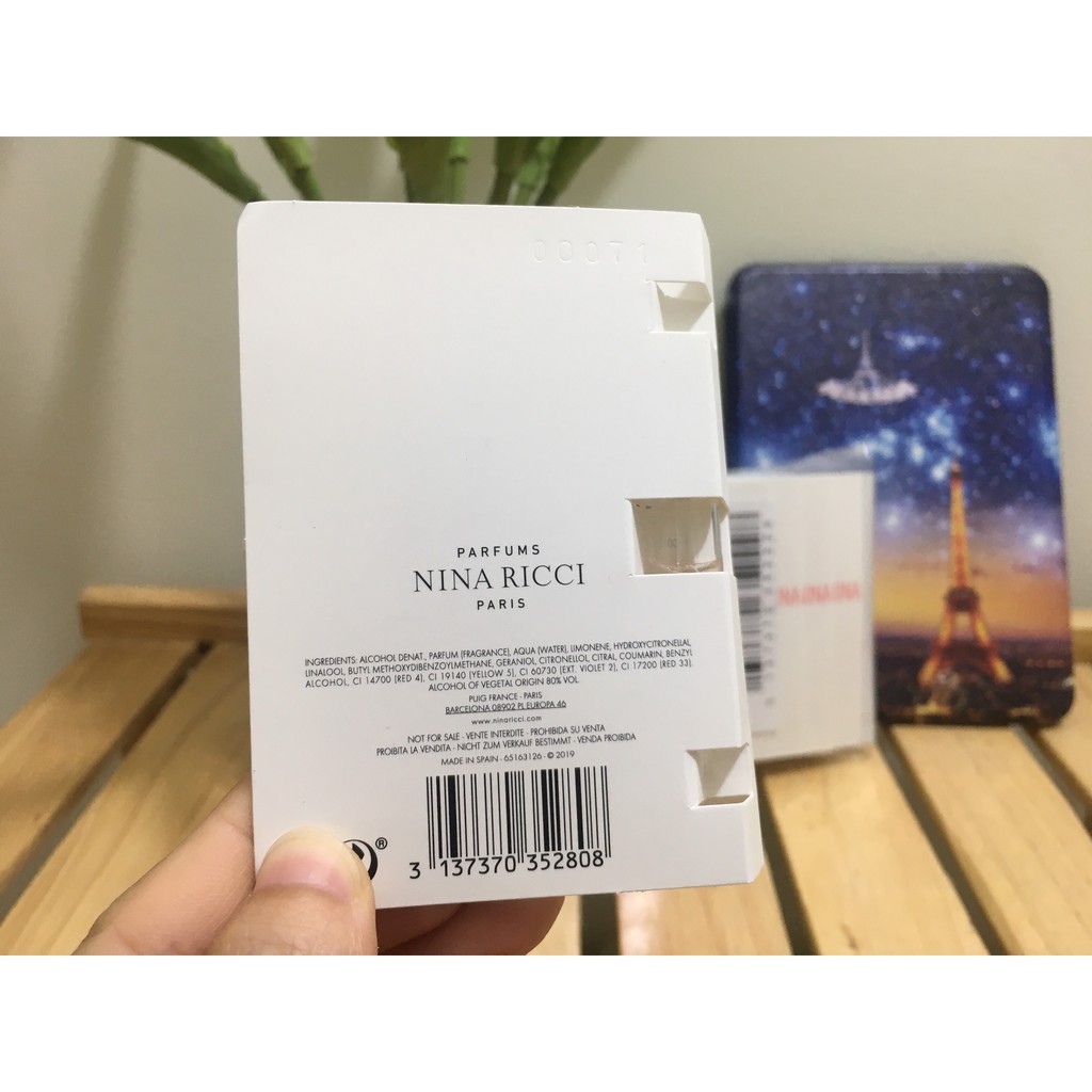 Vial nước hoa Nina Ricci Nina EDT 1.5ml (Nina Rose)