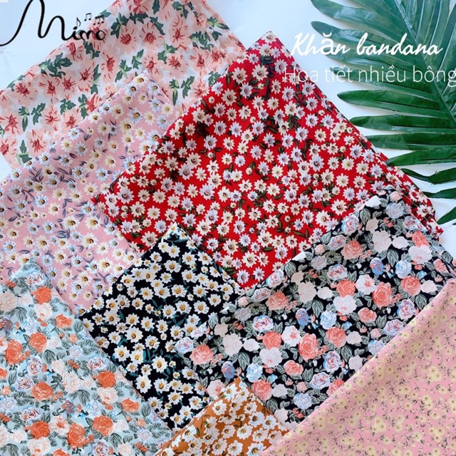 Khăn Bandana họa tiết đa công dụng buộc cổ, buộc đầu, buộc tay đội đầu khăn choàng bandana