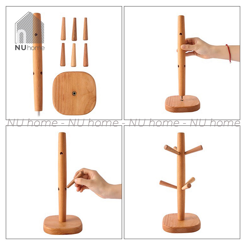 Cây treo ly - Suri | nuhome.vn | cây treo ly bằng gỗ thiết kế đơn giản, đẹp mắt và sang trọng