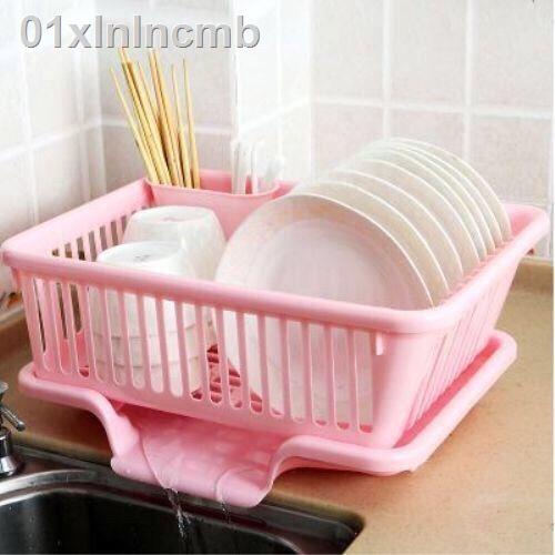 ♕ ✕ (HÀNG HOT)01xlnlncmbKệ bếp Tủ nhựa đựng bát đĩa thoát nước lớn Giá bộ đồ ăn có nắp đậy cho giỏ