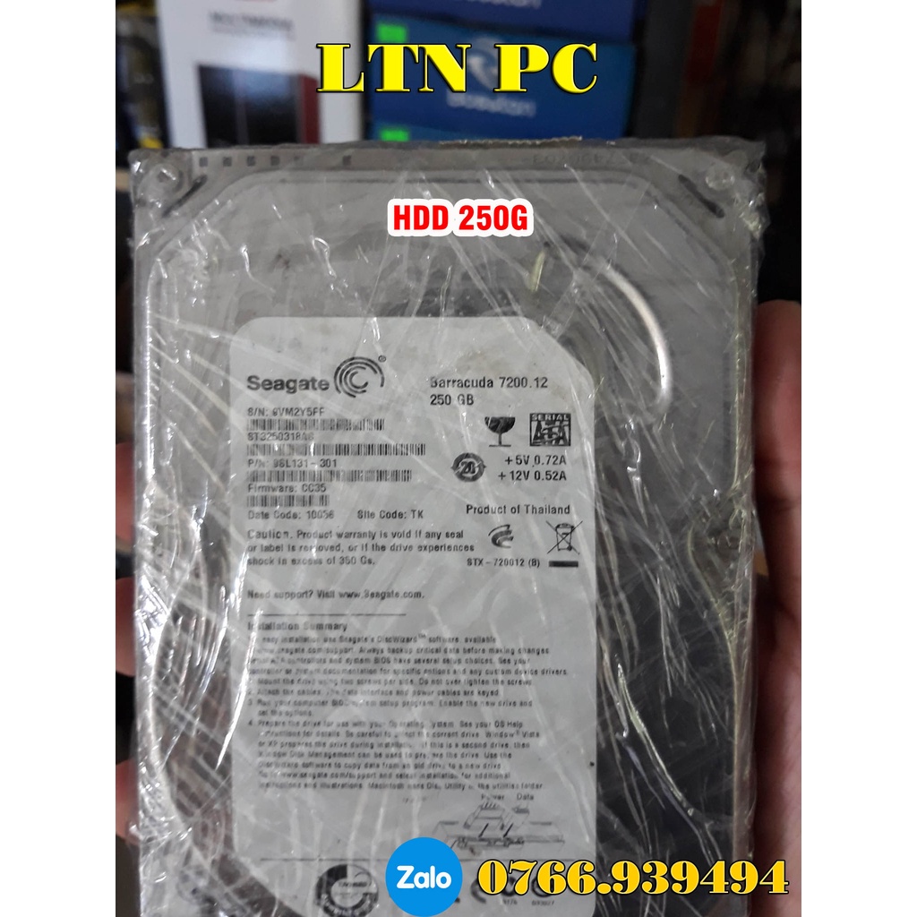 Ổ cứng - HDD 80G, 160G, 250G, 320G, 500G, 1T...Hàng thanh lý Cty
