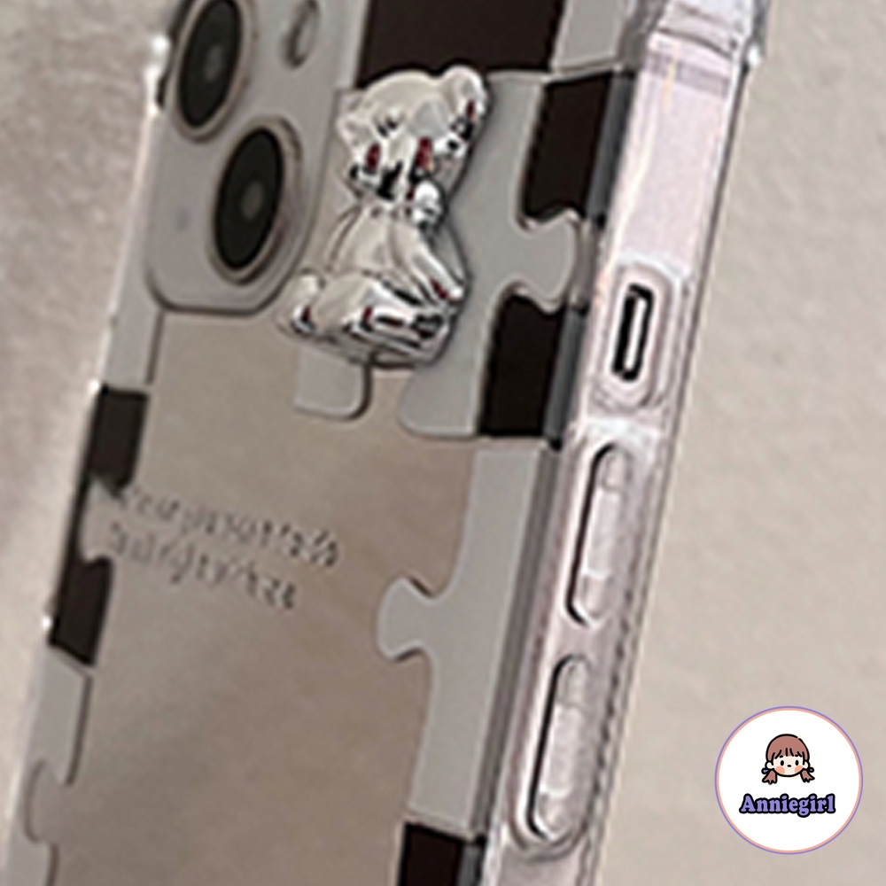 Ốp Điện Thoại TPU Dẻo Phủ Lớp Trang Điểm Gấu 3D Chống Trượt Cho IPHONE 14 13 12 11 PRO MAX X XS XR 8 7 PLUS