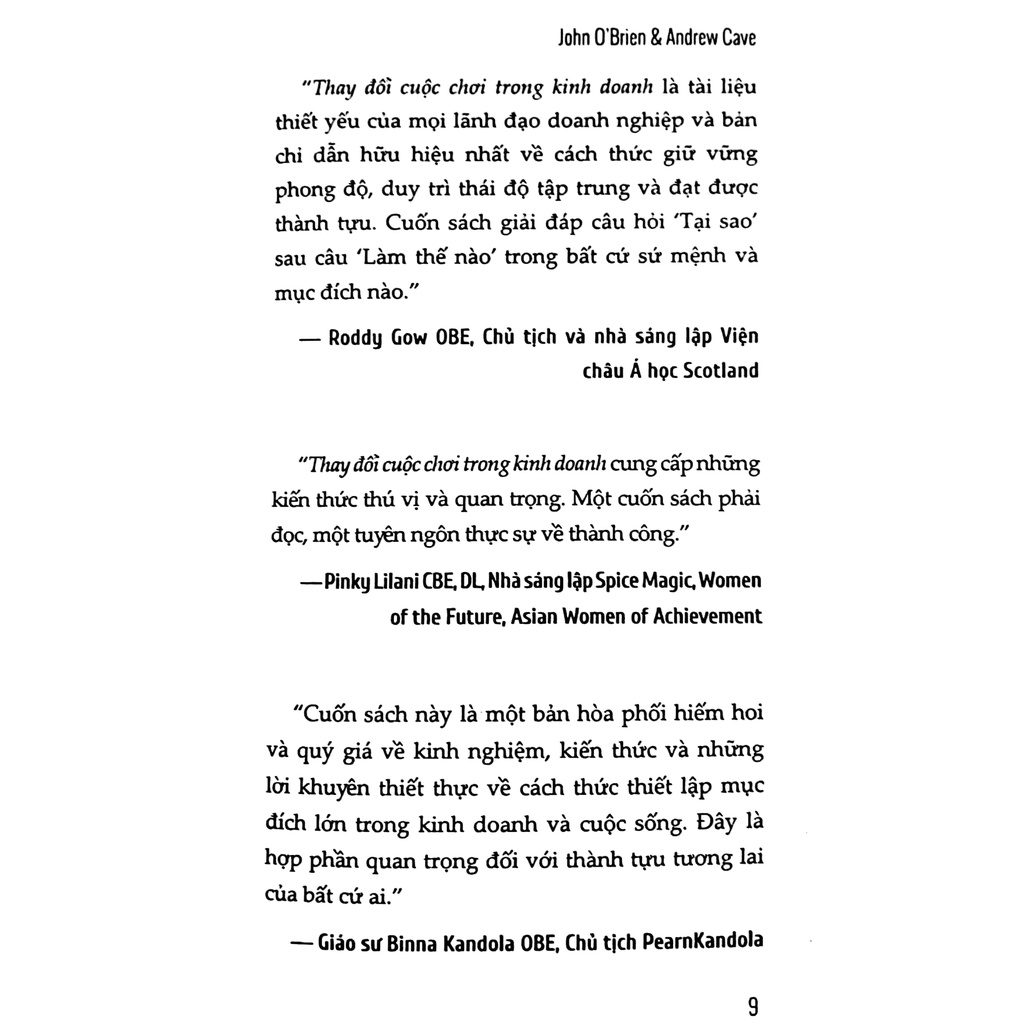 Sách - Thay Đổi Cuộc Chơi Trong Kinh Doanh (John O’Brien, Andrew Cave - 1980)