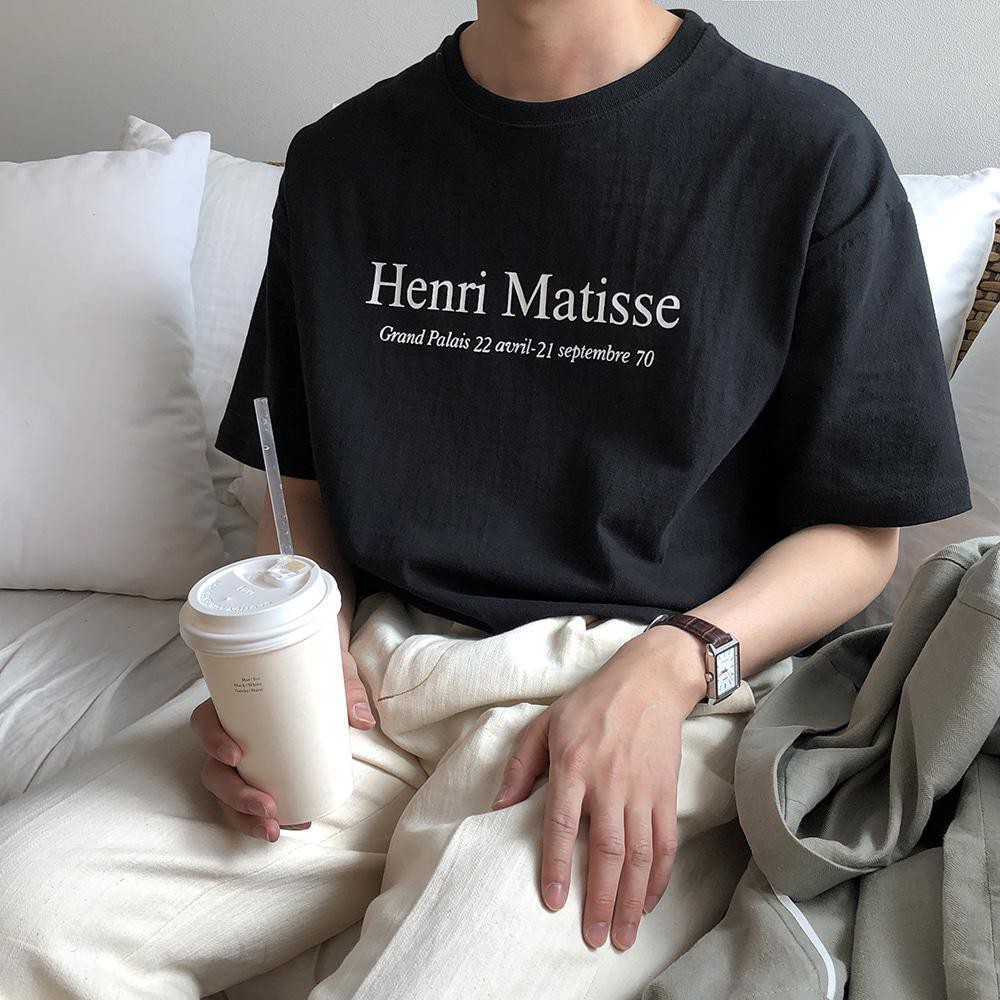 (Kèm clip) RYAN - Áo thun nam HENRI đen ngắn tay vải cotton cổ bo tròn thương hiệu RYAN form rộng phong cách Hàn Quốc | BigBuy360 - bigbuy360.vn