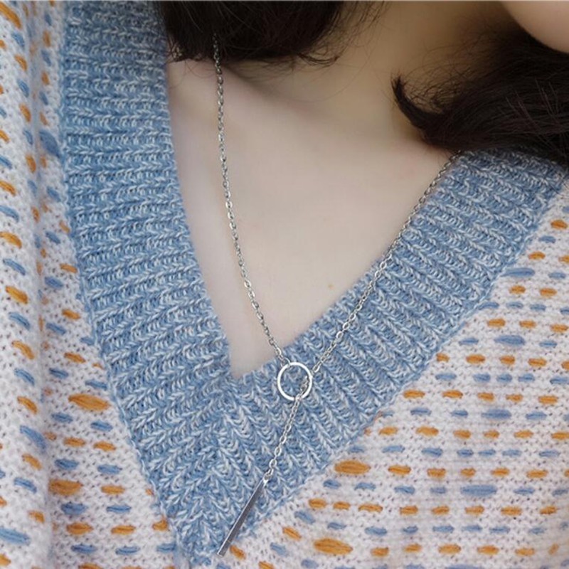 Dây chuyền INCERUN màu bạc/vàng kim mặt tròn thời trang