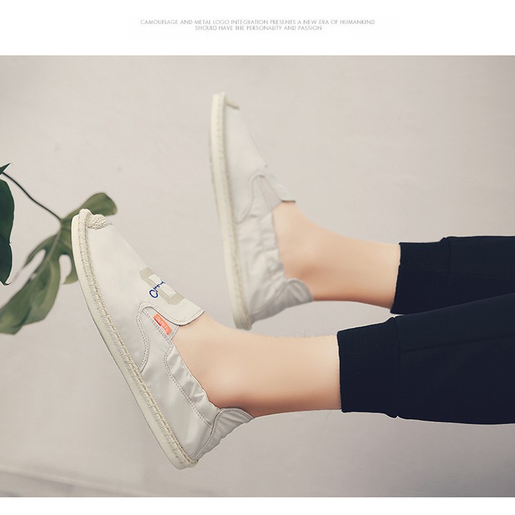 Slip on nam - Giày lười vải nam cao cấp "Champion" - Vải polyester màu (Be) - Mã SP 2923 | BigBuy360 - bigbuy360.vn