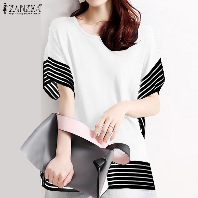 Áo Zanzea tay dài kẻ sọc thời trang Hàn Quốc cho nữ