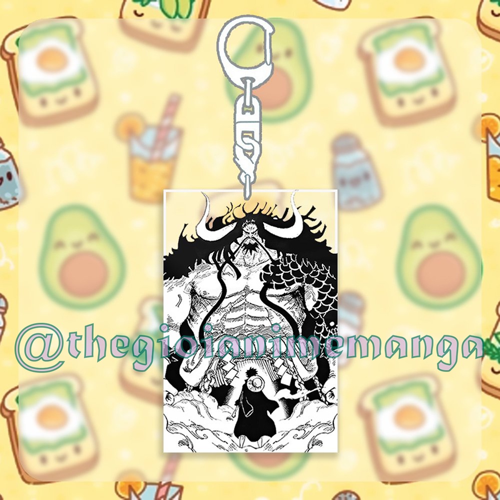 ( ĐEN TRẮNG ) Móc khóa ONE PIECE ĐẢO HẢI TẶC anime chibi xinh xắn mica trong acrylic