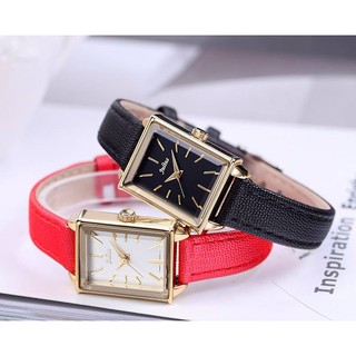 Đồng hồ nữ JULIUS Hàn Quốc mặt chữ nhật JU1125 (Đen)