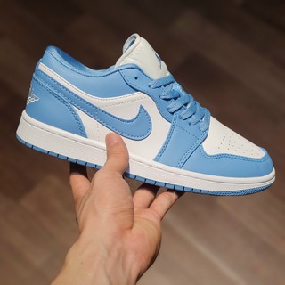 Giày Jordan Air 1 Cổ Thấp Xanh Bản 2020