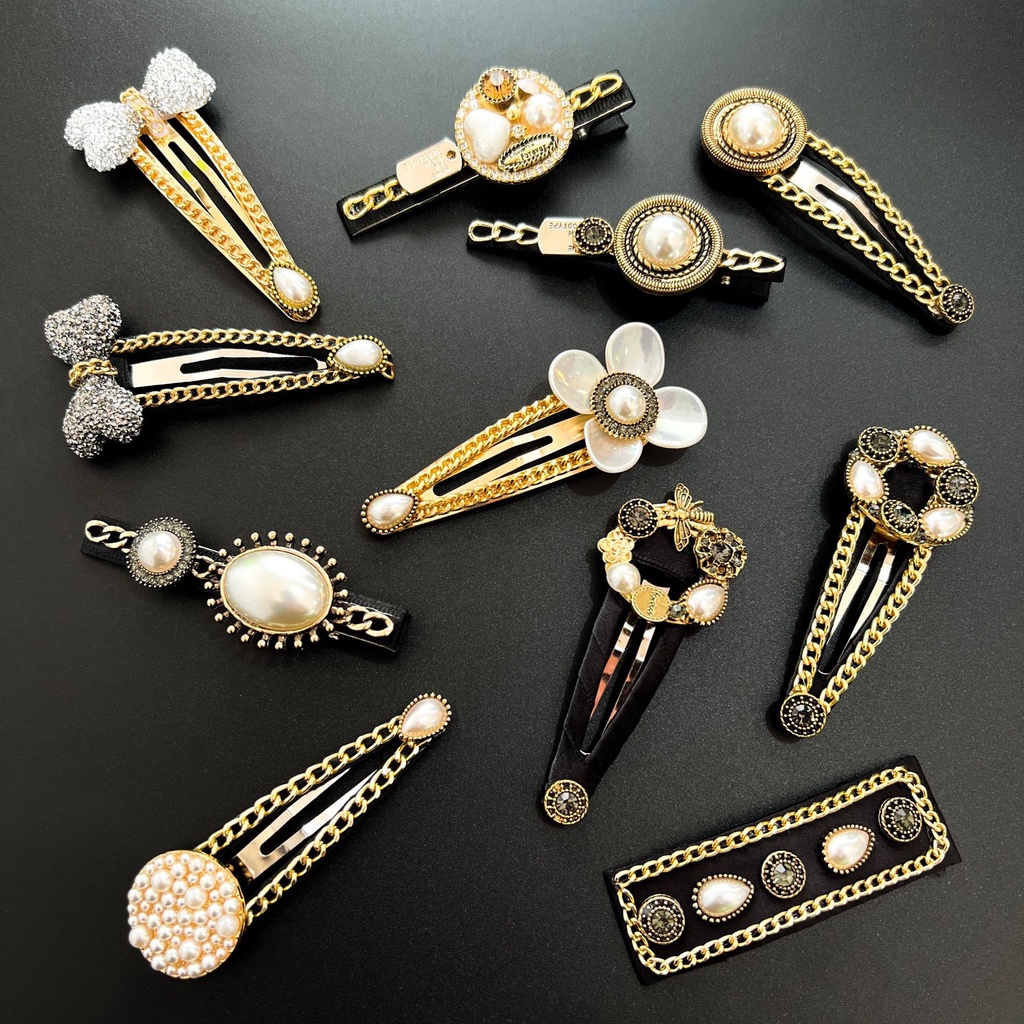 Kẹp Tóc Đính Ngọc Trai Sang Trọng Phong Cách Hàn Quốc