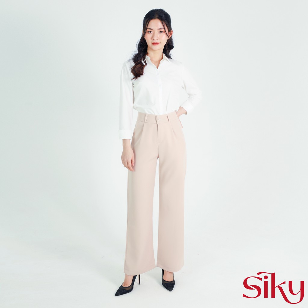 Quần ống rộng culottes xuông dài 100cm - SLIKY