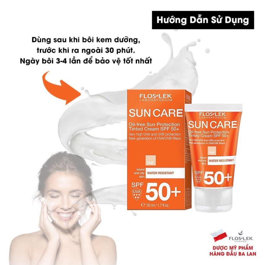 Kem chống nắng FLOSLEK SUN CARE OIL-FREE TONING CREAM SPF 50+ 50ml