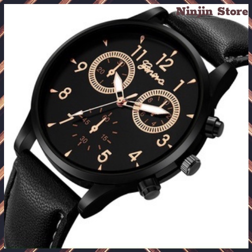 Đồng hồ nam dây da cao cấp Geneva chống nước 3ATM đồng hồ thời trang cho nam giá rẻ sang trọng lịch lãm | BigBuy360 - bigbuy360.vn