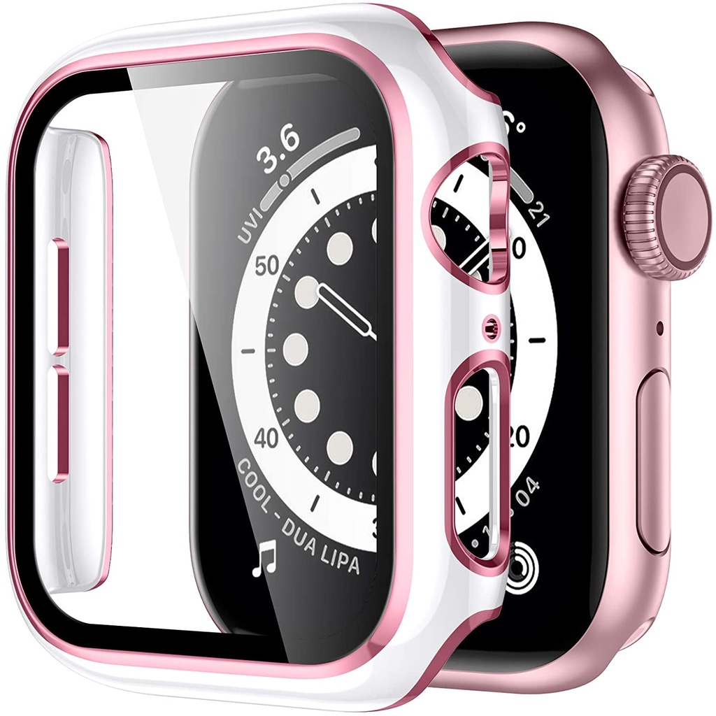 Bộ Kính Cường Lực Bảo Vệ Màn Hình Đồng Hồ Thông Minh Apple Watch series 7 3 4 5 6 SE 44mm 40mm 45mm 41mm Kèm Phụ Kiện