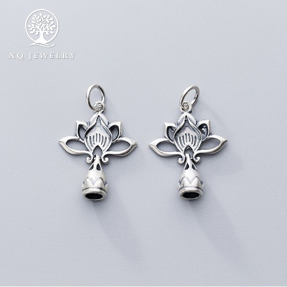 Charm bạc hình ngọn lửa treo - NQ Jewelry