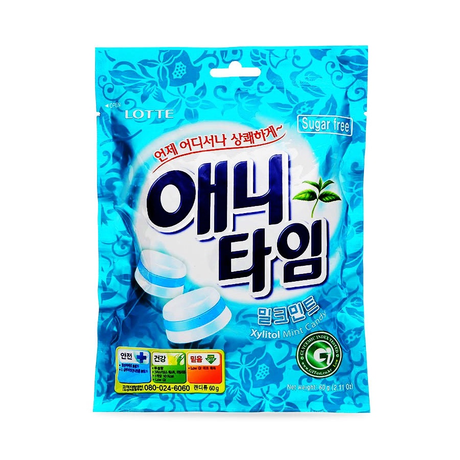Thùng 20 bịch kẹo Lotte Anytime Hàn Quốc