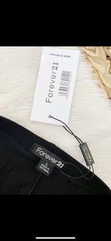 2 quần legging co dãn f21 vải dư