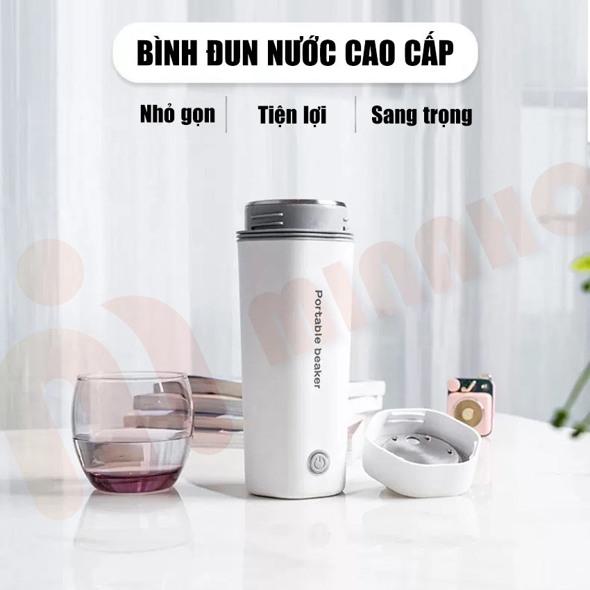 Bình đun nước du dịch Minaho cao cấp siêu tốc - dung tích 450 ml - công suất 300w - Ấm siêu tốc an toàn diện dụng