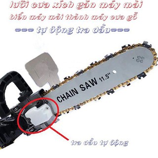 Bộ lưỡi cưa xích gắn máy mài tra dầu tự động