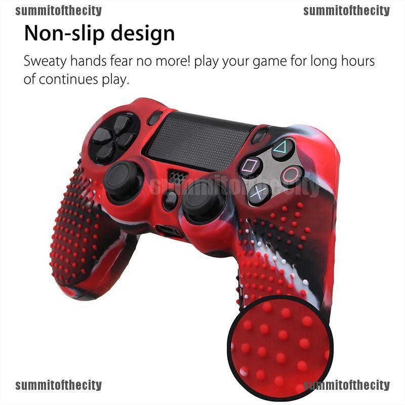 Vỏ Ốp Silicon Họa Tiết Rằn Ri Cho Tay Cầm Chơi Game PlayStation 4 PS4