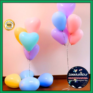 [Giá rẻ nhất] Bóng Pastel hình trái tim - 1 bịch/100 quả - Trang trí sinh nhật, trang trí tiệc