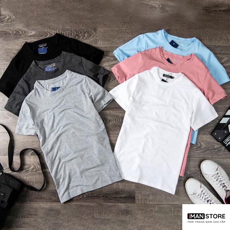 Áo Thun Nam Cổ Tròn Cao Cấp, Áo Phông Nam Cổ Tròn Chất Liệu Cotton Mềm Mịn, Thoáng Mát, Chống Nhăn Xù | BigBuy360 - bigbuy360.vn