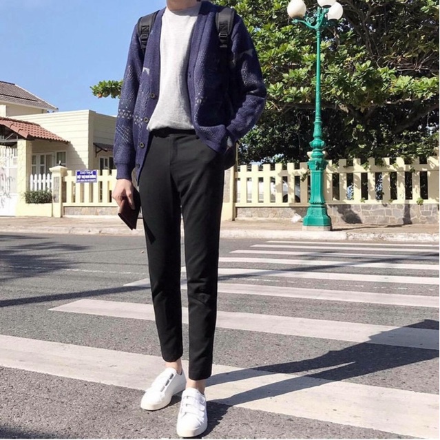 Quần tây baggy unisex ống rộng vải Hàn cao cấp, quần tây âu co giãn tốt Premium thời trang - Gin Store