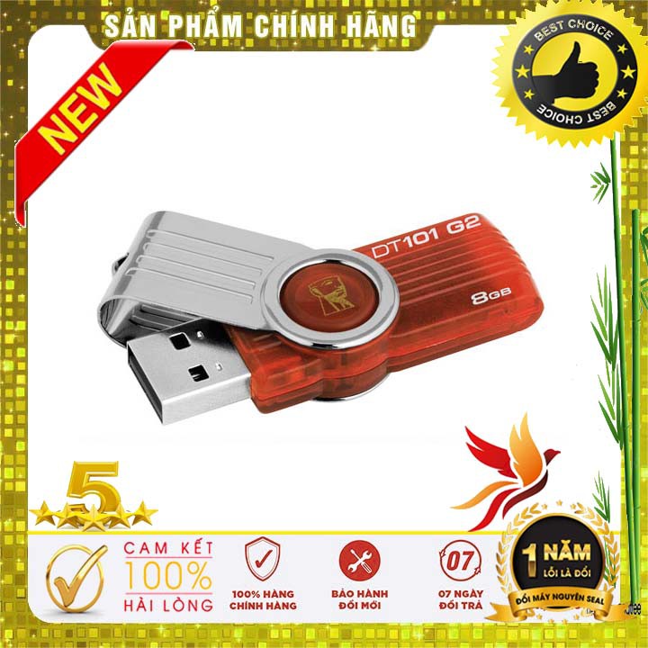 [Mã ELFLASH3 hoàn 10K xu đơn 20K] USB 8G Kingston Chính hãng FPT