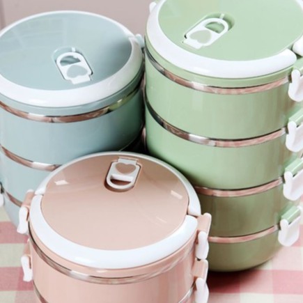 Hộp đựng cơm giữ nhiệt lõi inox 4 tầng Lunch Box cặp lồng giữ nhiệt cho dân phòng